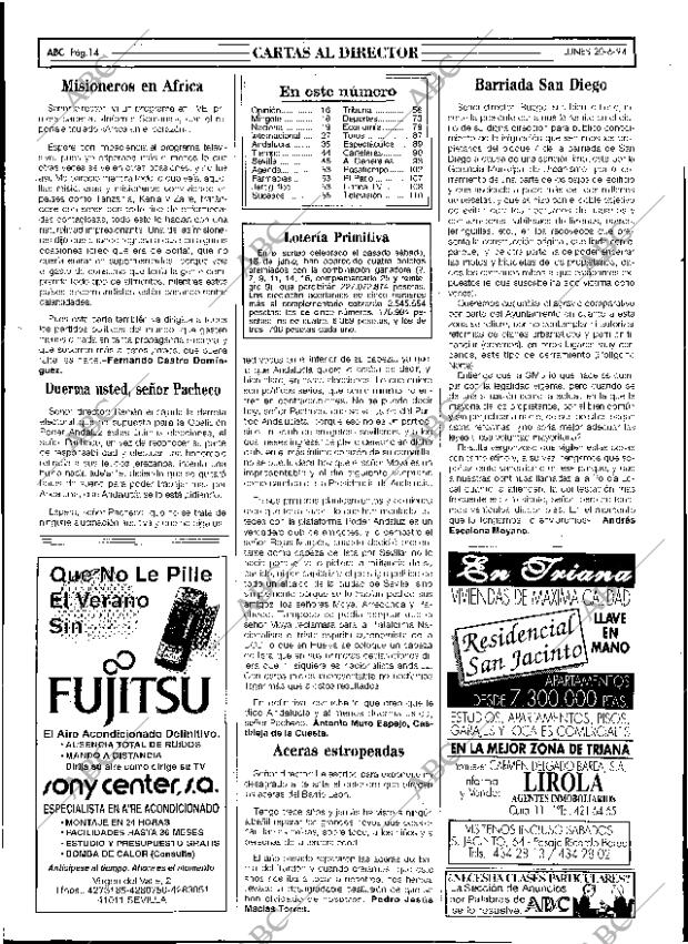 ABC SEVILLA 20-06-1994 página 14