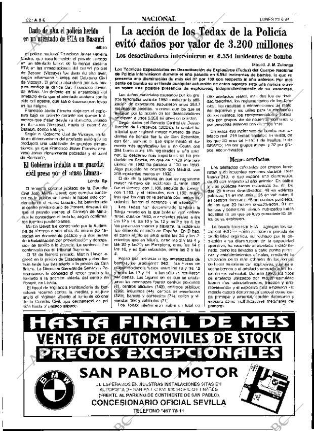 ABC SEVILLA 20-06-1994 página 22