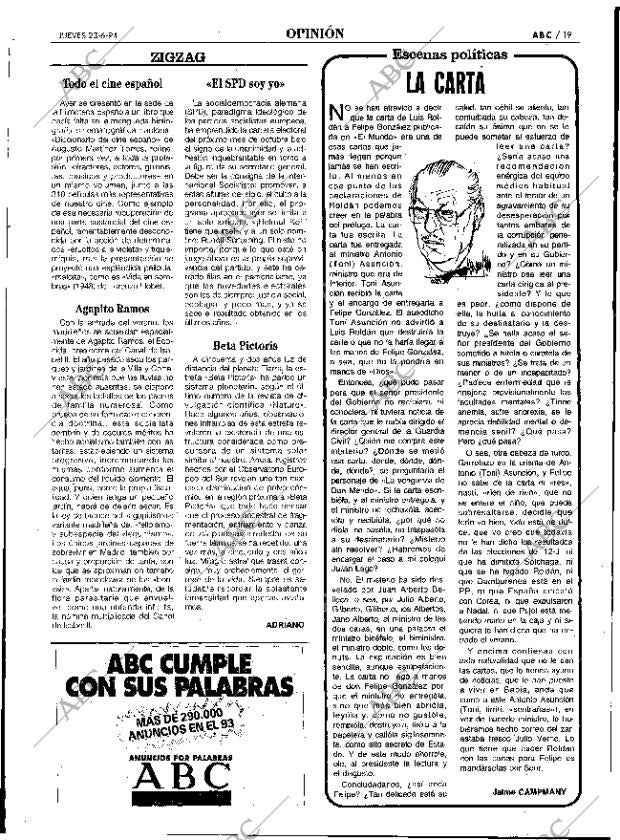 ABC SEVILLA 23-06-1994 página 19