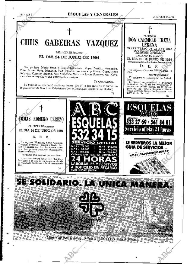 ABC MADRID 26-06-1994 página 114