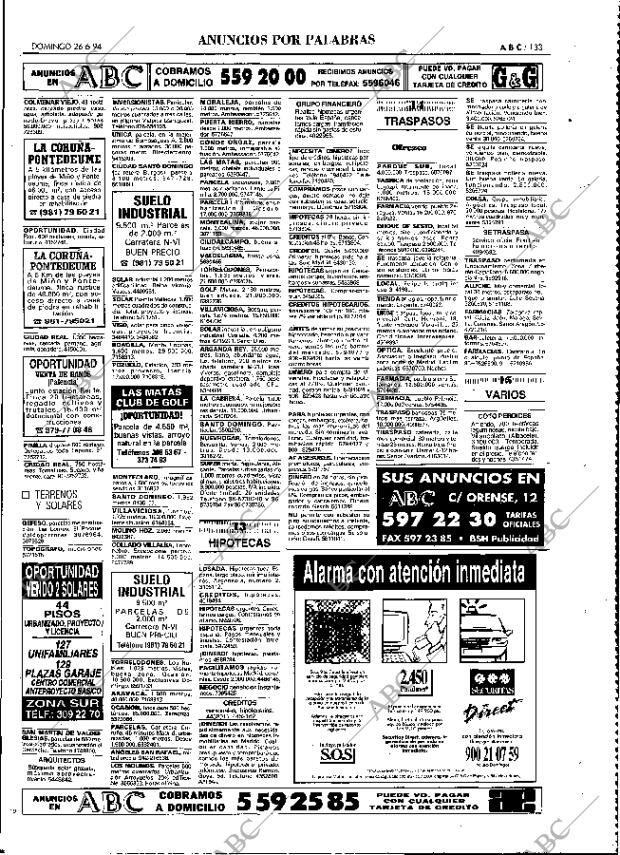 ABC MADRID 26-06-1994 página 133