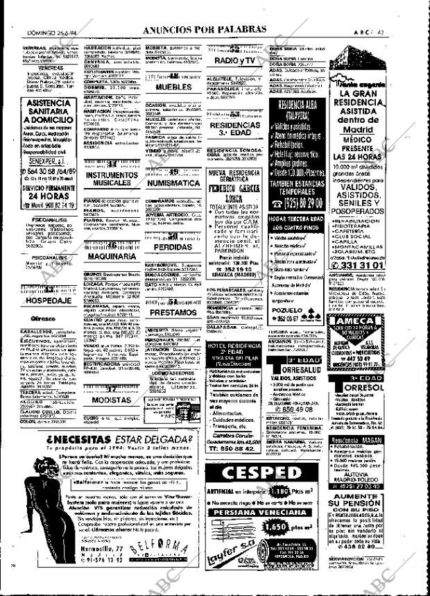 ABC MADRID 26-06-1994 página 143