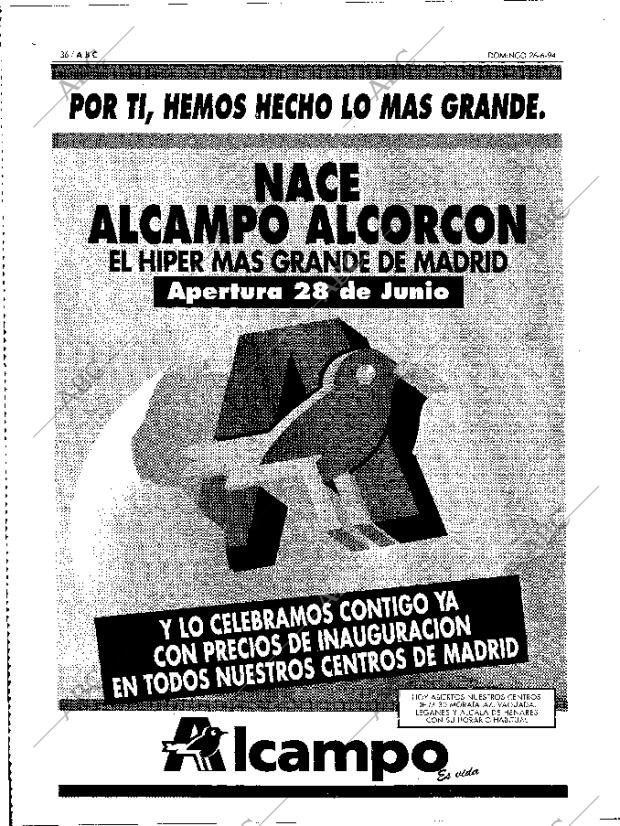 ABC MADRID 26-06-1994 página 36