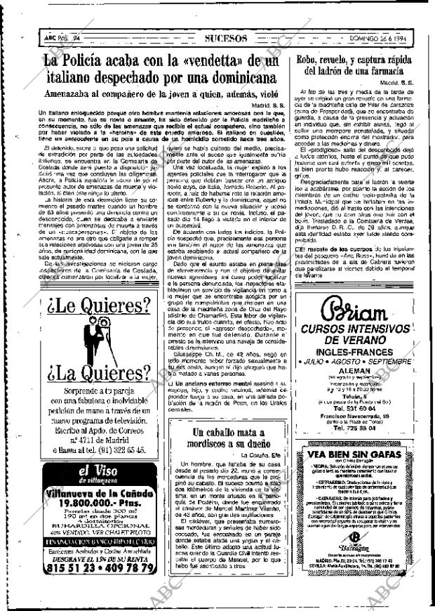 ABC MADRID 26-06-1994 página 94