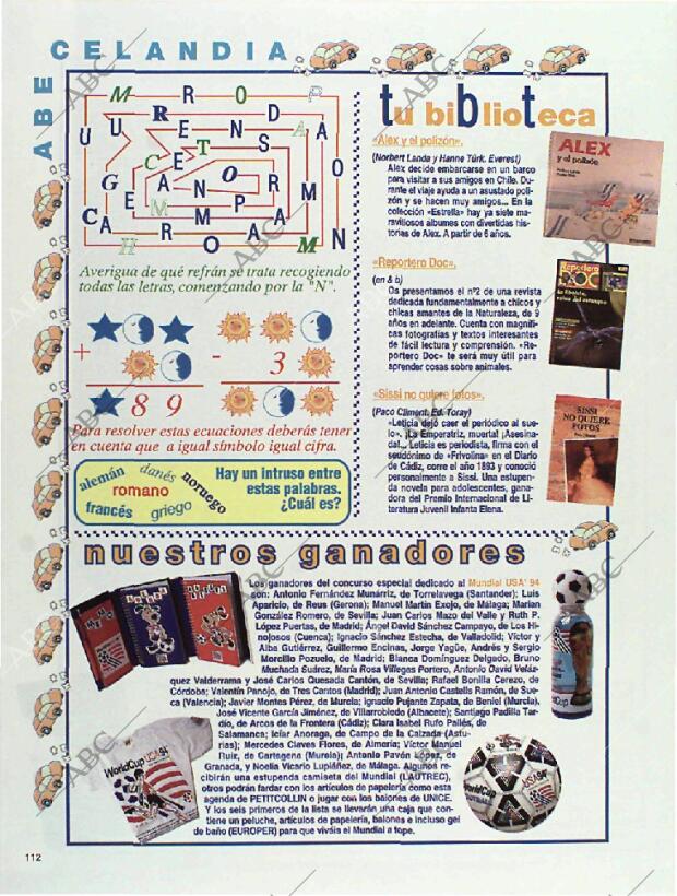 BLANCO Y NEGRO MADRID 26-06-1994 página 112