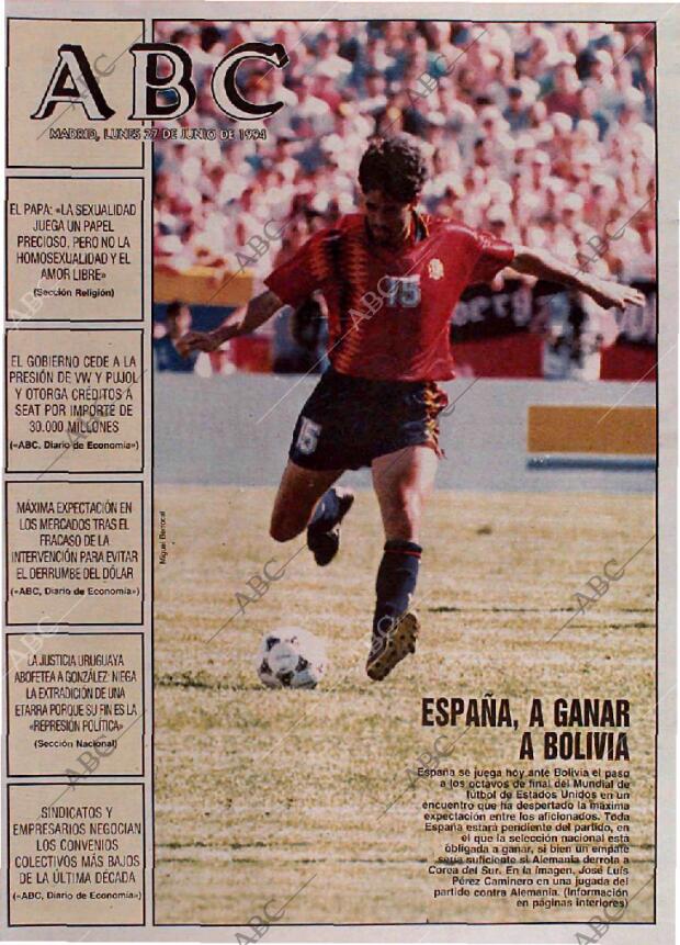 ABC MADRID 27-06-1994 página 1