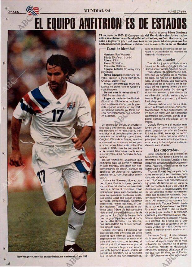 ABC MADRID 27-06-1994 página 100