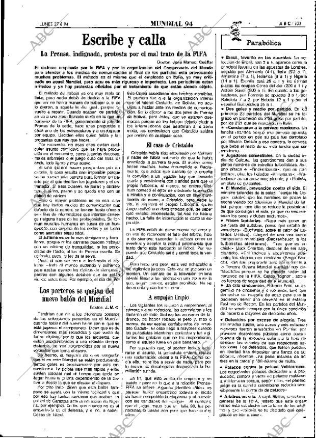 ABC MADRID 27-06-1994 página 103