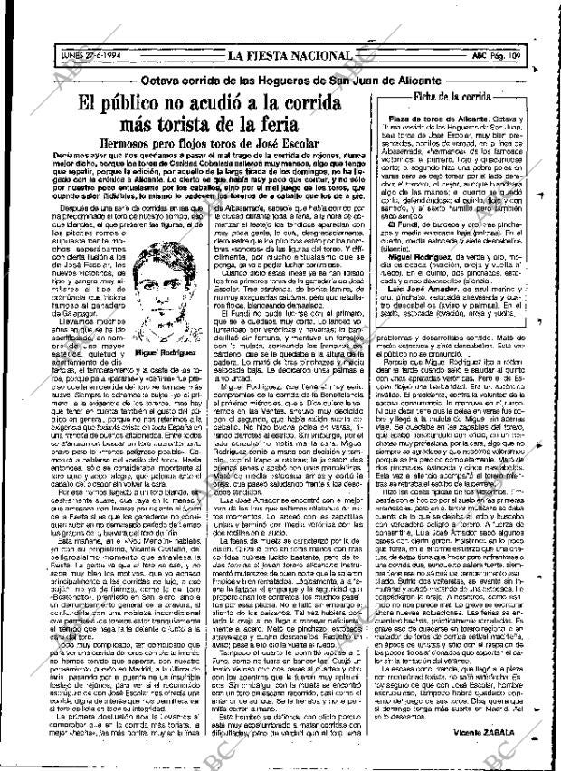 ABC MADRID 27-06-1994 página 109