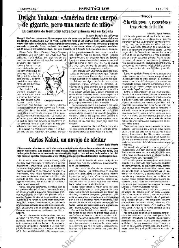 ABC MADRID 27-06-1994 página 113