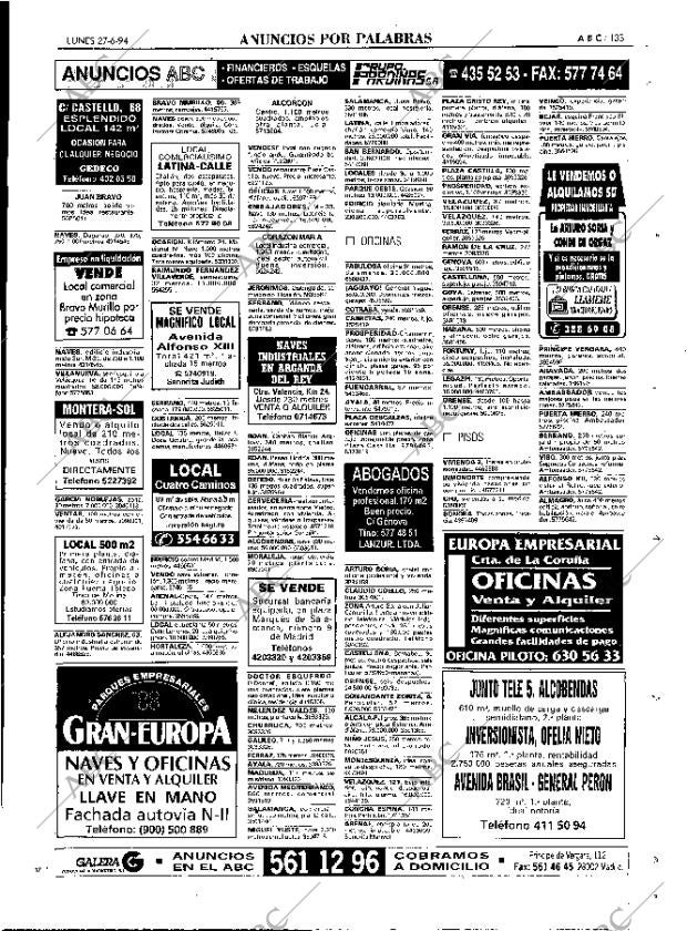 ABC MADRID 27-06-1994 página 133