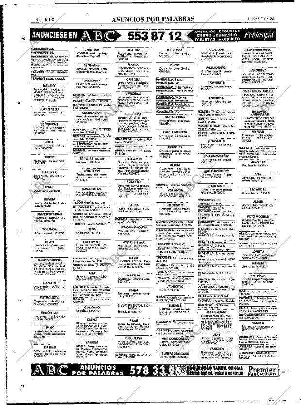 ABC MADRID 27-06-1994 página 144