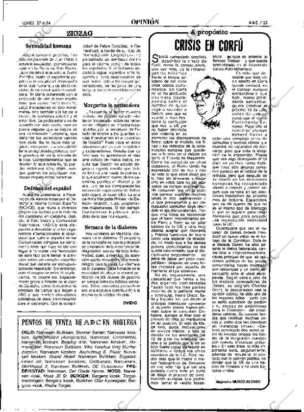 ABC MADRID 27-06-1994 página 23