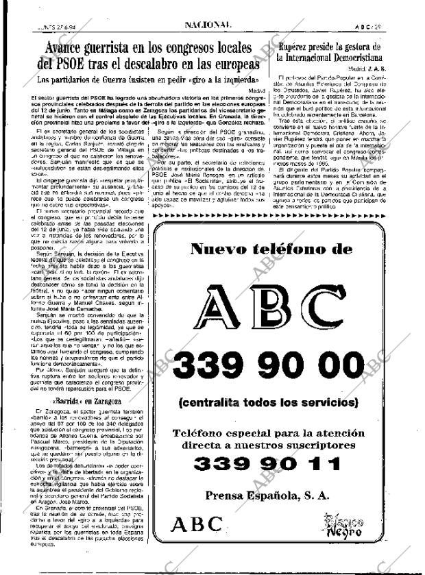 ABC MADRID 27-06-1994 página 29