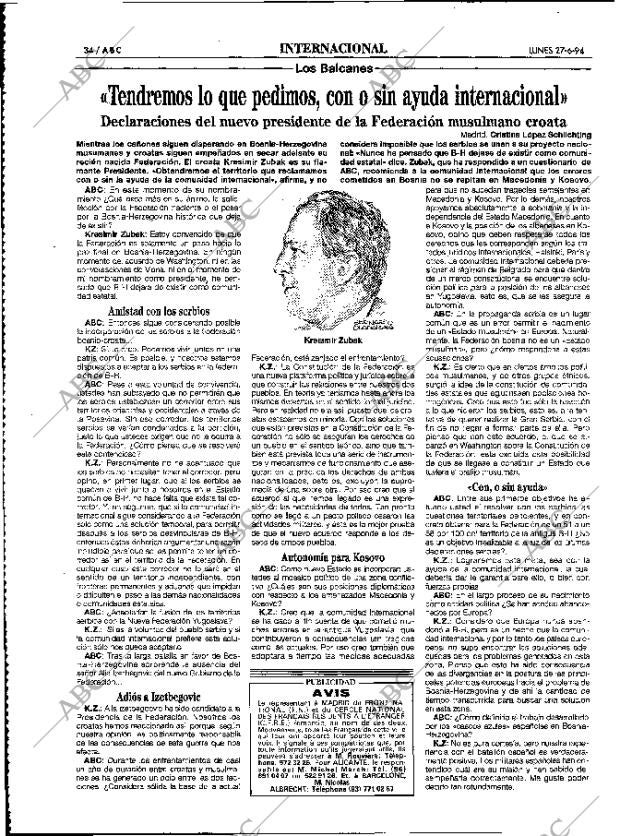 ABC MADRID 27-06-1994 página 34