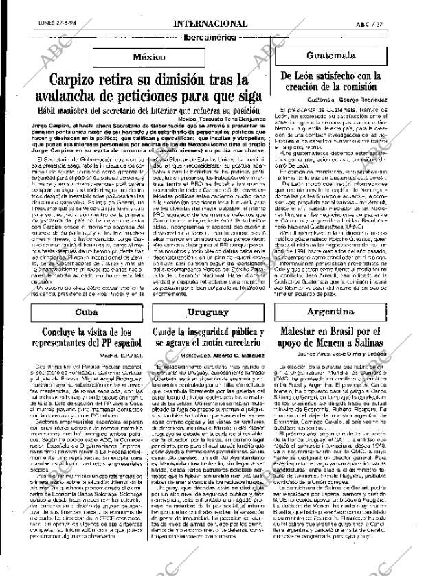 ABC MADRID 27-06-1994 página 37