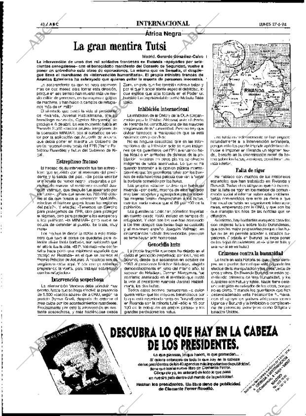 ABC MADRID 27-06-1994 página 40