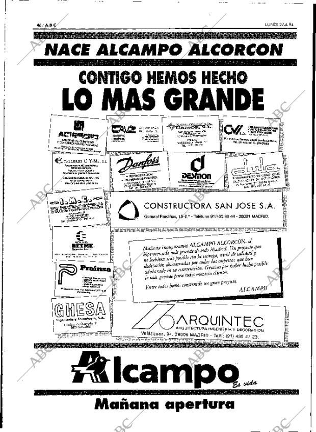 ABC MADRID 27-06-1994 página 46