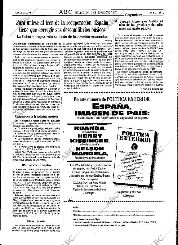 ABC MADRID 27-06-1994 página 49