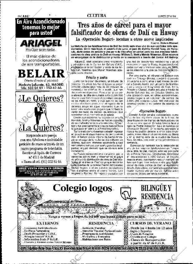 ABC MADRID 27-06-1994 página 56