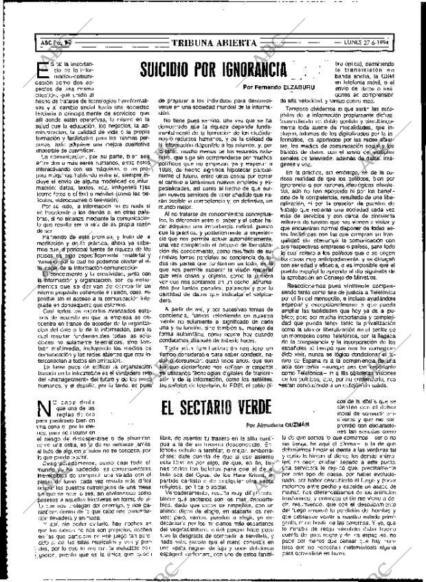 ABC MADRID 27-06-1994 página 62