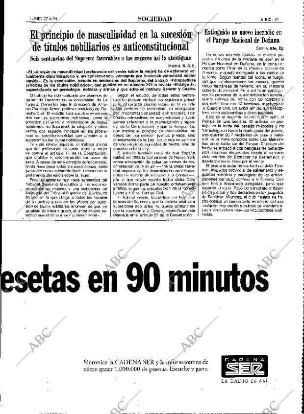 ABC MADRID 27-06-1994 página 65