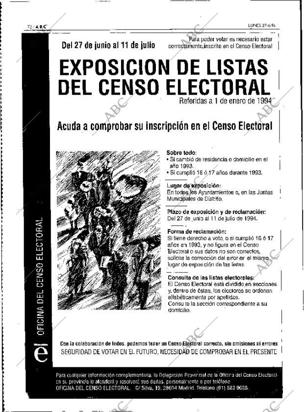 ABC MADRID 27-06-1994 página 72