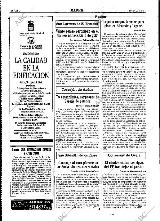 ABC MADRID 27-06-1994 página 84