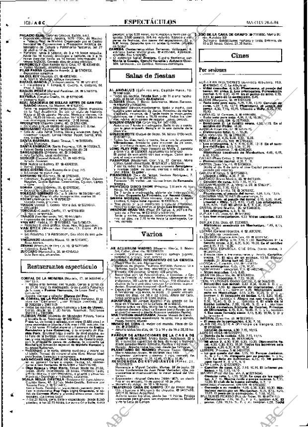 ABC MADRID 28-06-1994 página 108