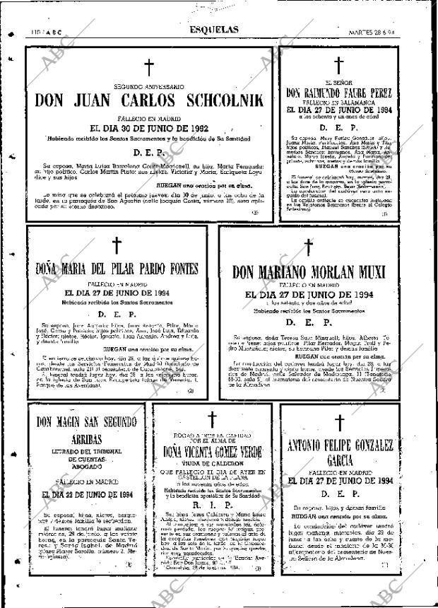 ABC MADRID 28-06-1994 página 110