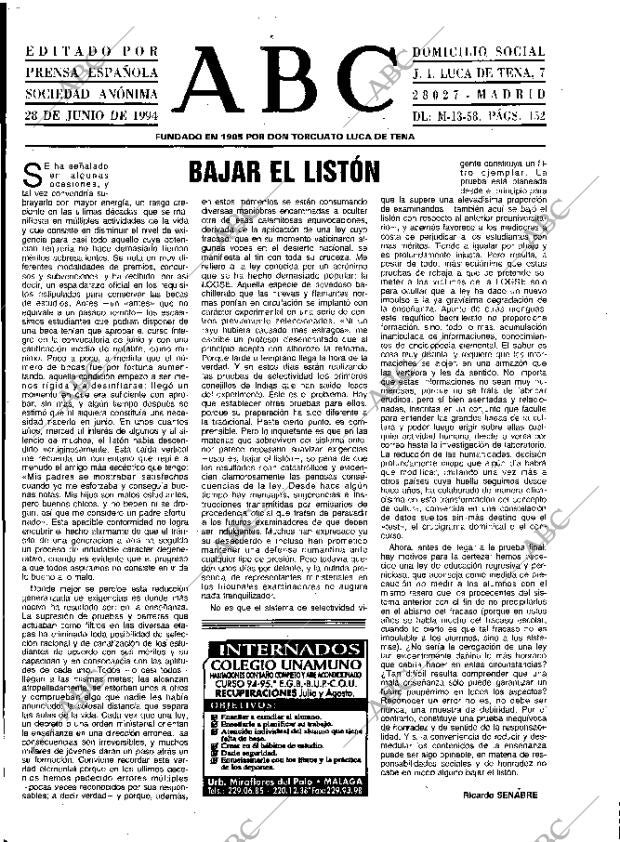 ABC MADRID 28-06-1994 página 3