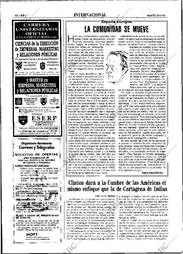 ABC MADRID 28-06-1994 página 40