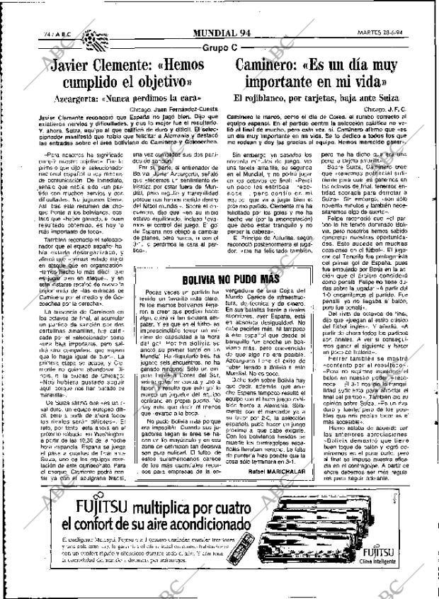ABC MADRID 28-06-1994 página 74
