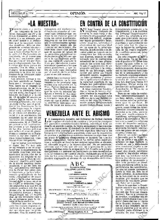 ABC SEVILLA 29-06-1994 página 17