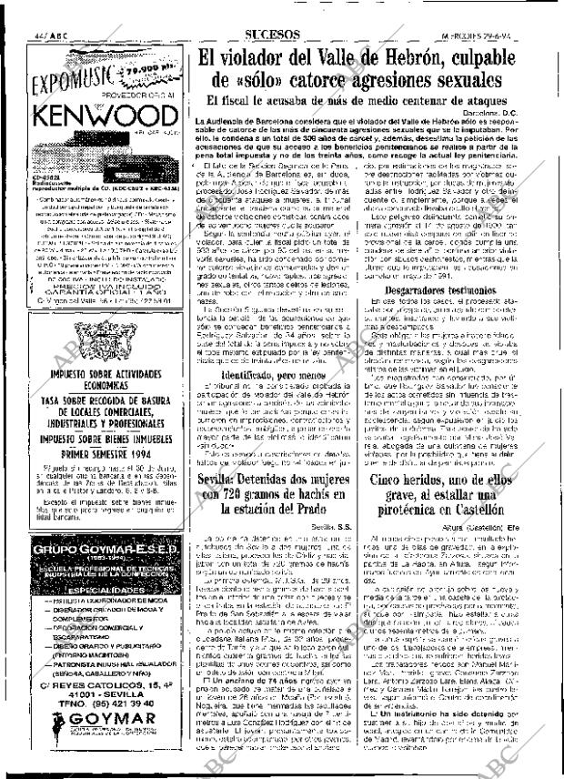 ABC SEVILLA 29-06-1994 página 44