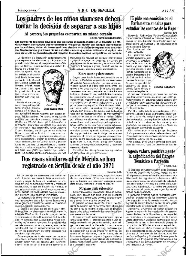ABC SEVILLA 02-07-1994 página 77