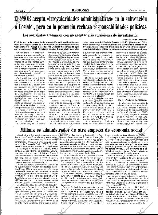 ABC MADRID 16-07-1994 página 62