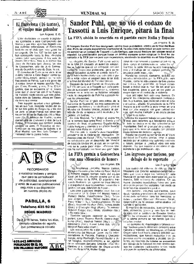 ABC MADRID 16-07-1994 página 76