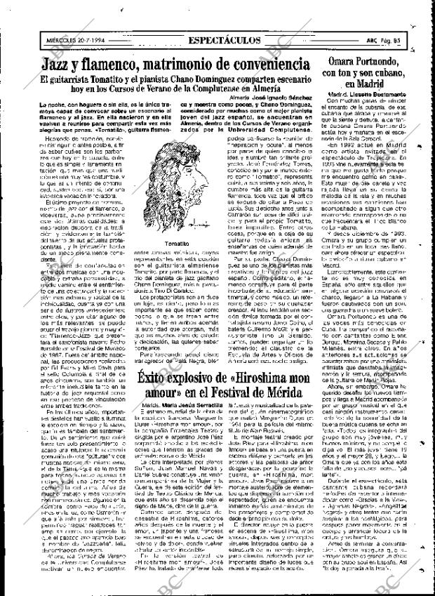 ABC MADRID 20-07-1994 página 85
