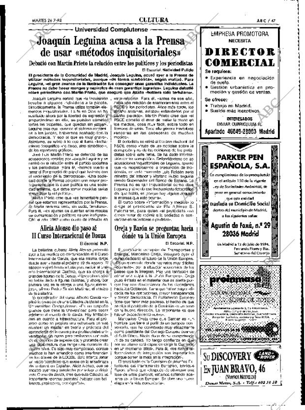 ABC MADRID 26-07-1994 página 47