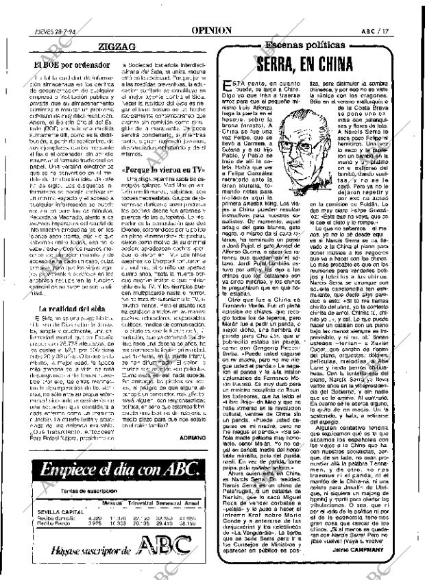 ABC SEVILLA 28-07-1994 página 17