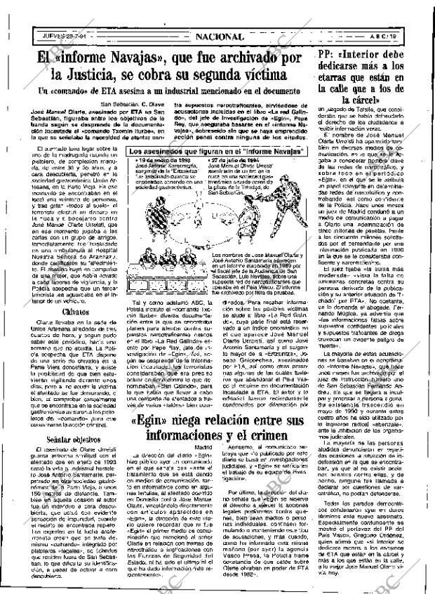ABC SEVILLA 28-07-1994 página 19