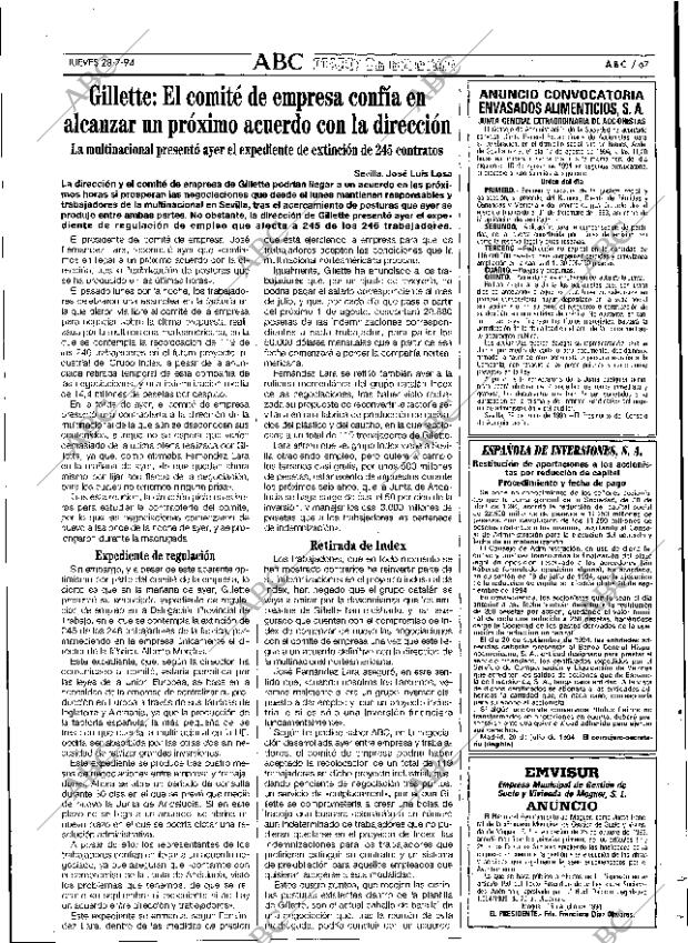 ABC SEVILLA 28-07-1994 página 67
