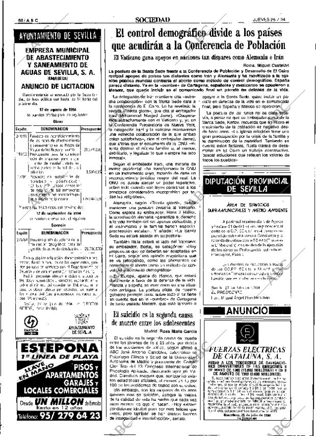 ABC SEVILLA 28-07-1994 página 86