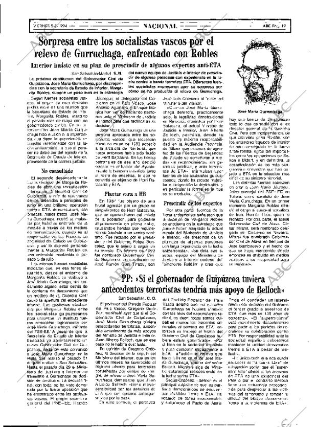 ABC MADRID 05-08-1994 página 19