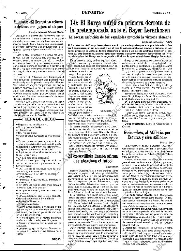 ABC SEVILLA 05-08-1994 página 74