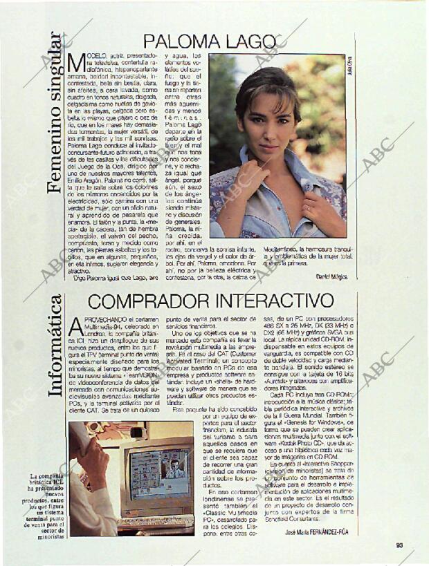 BLANCO Y NEGRO MADRID 14-08-1994 página 93