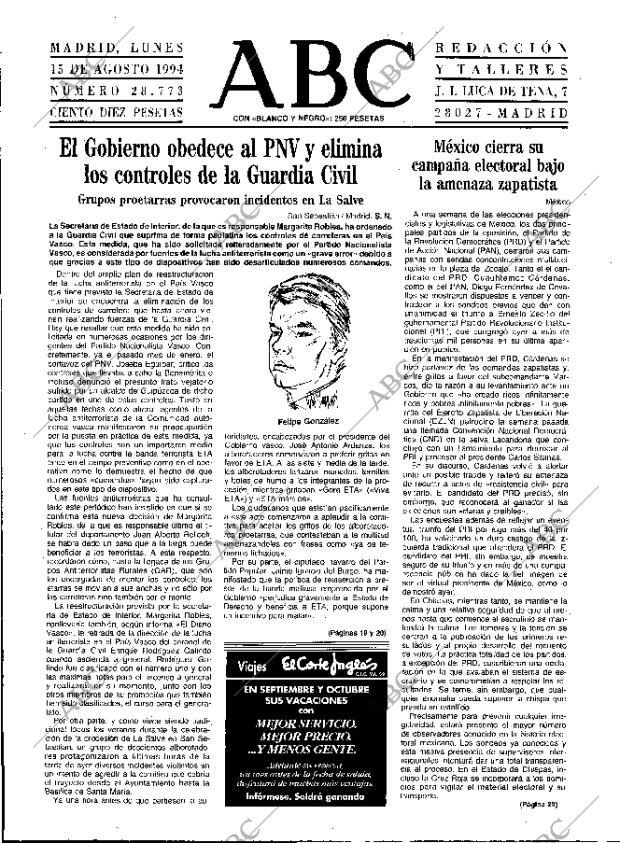 ABC MADRID 15-08-1994 página 13