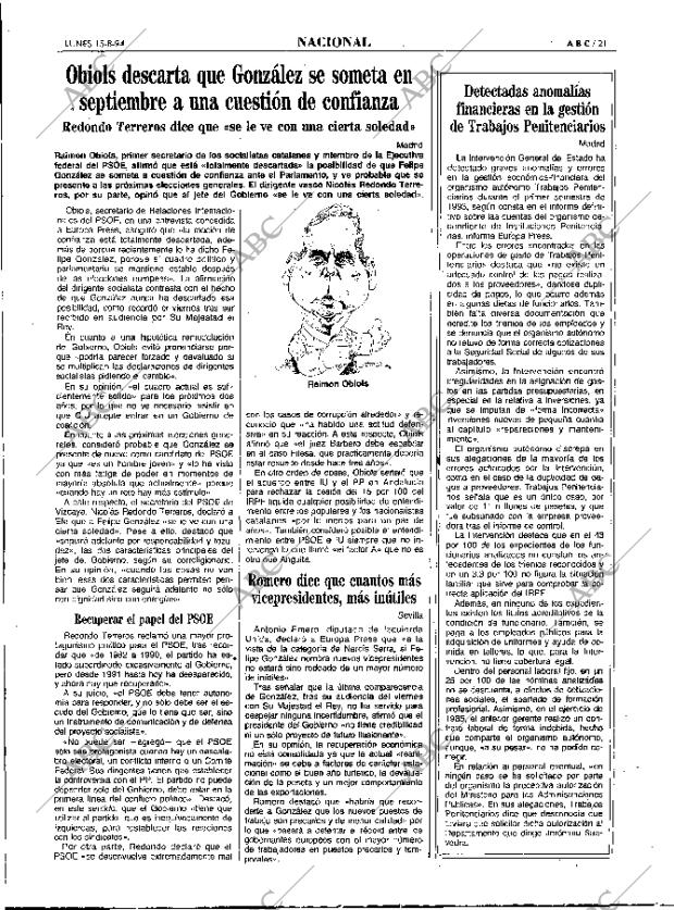 ABC MADRID 15-08-1994 página 21