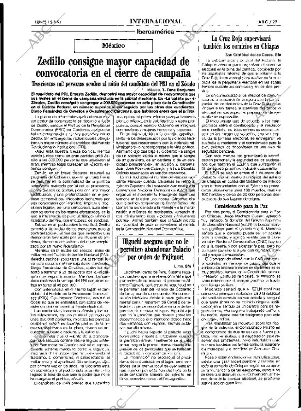 ABC MADRID 15-08-1994 página 29